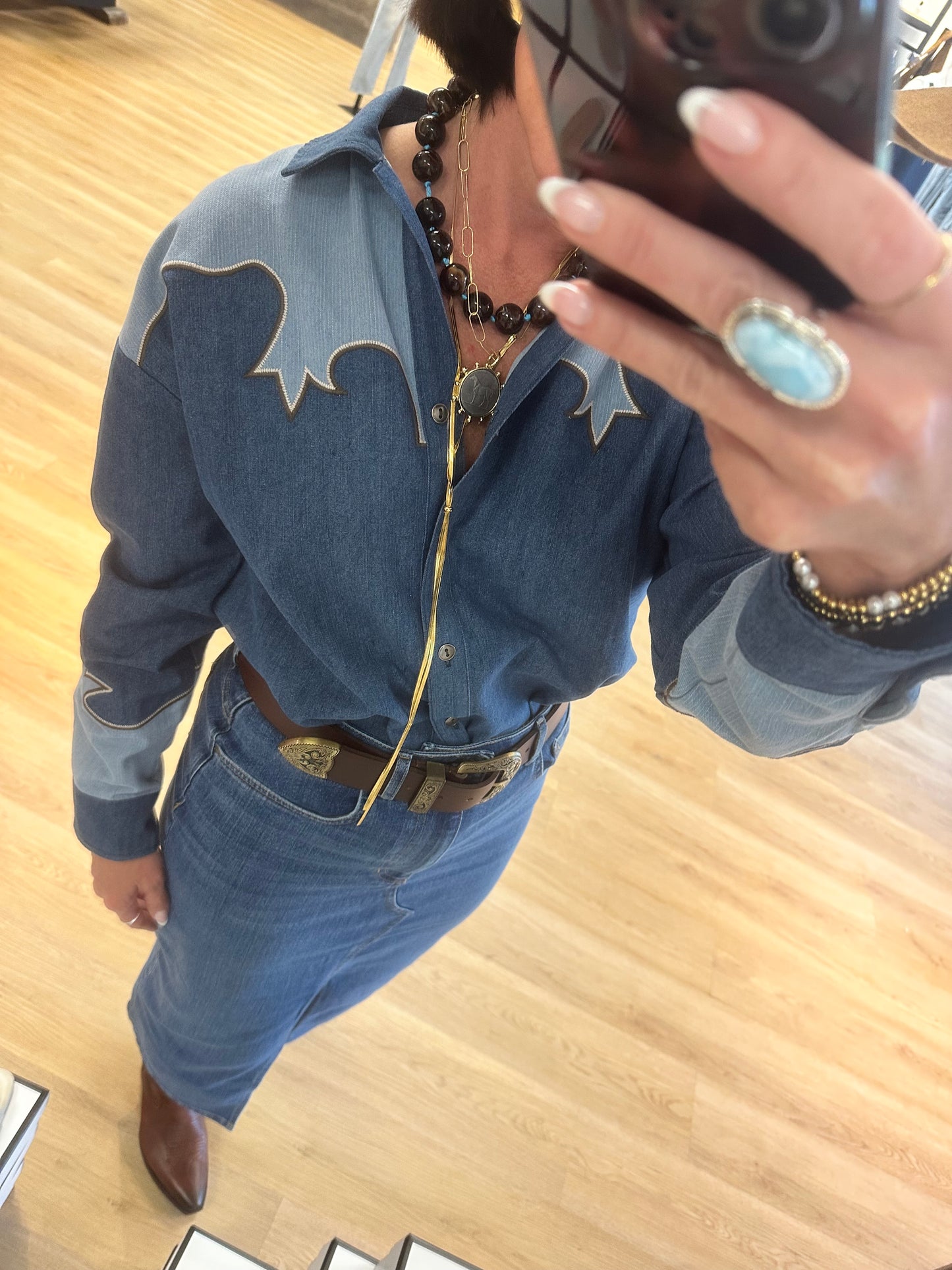 Riley Denim Western Shirt