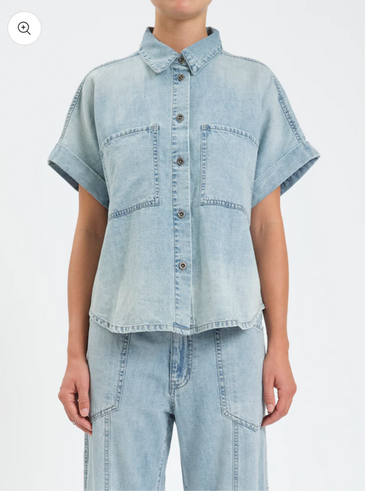 Shore Rolled Sleeve Top