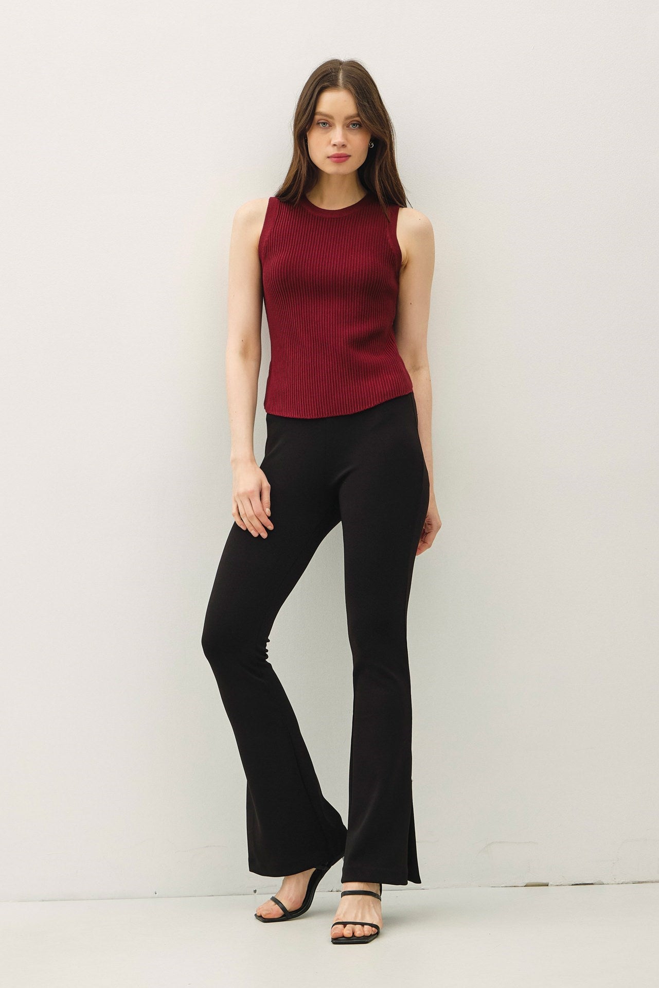 Nala Sweater Tank- Wine