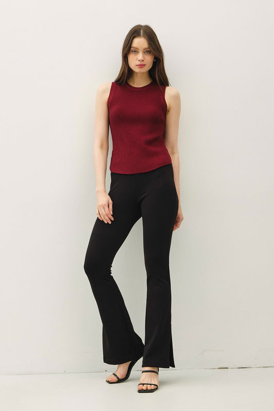 Nala Sweater Tank- Wine