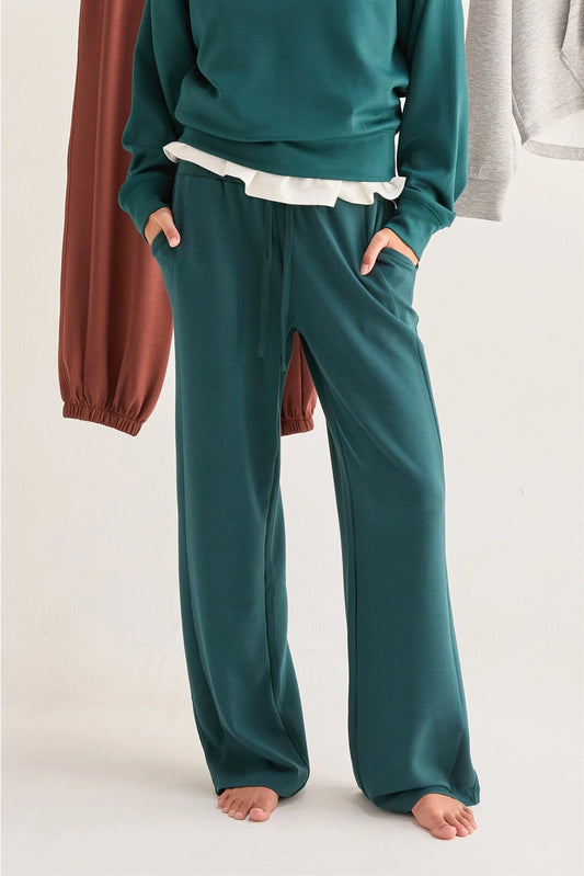 Elliott Scuba High Waist Pant- Deep Green