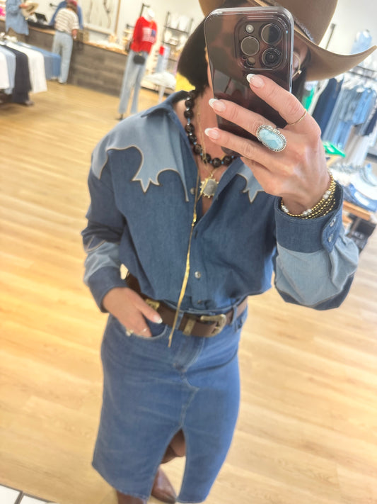 Riley Denim Western Shirt