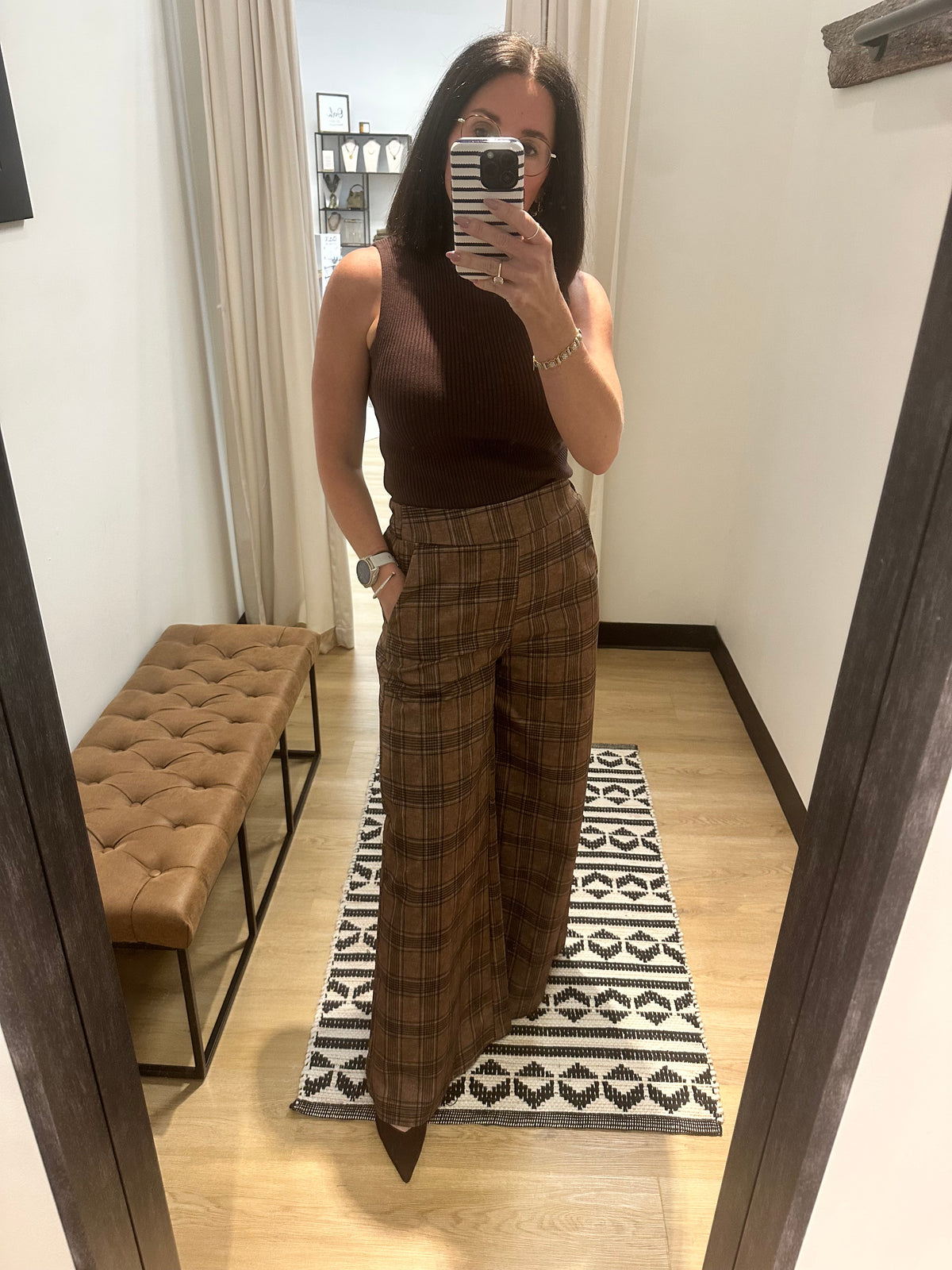 Lucy Plaid Trouser