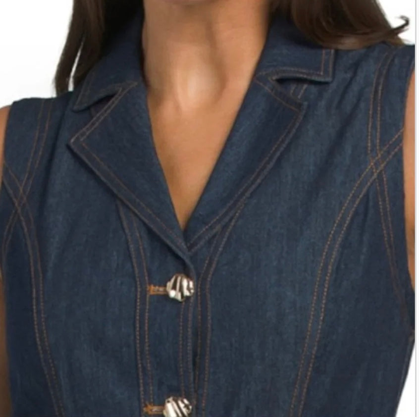 Natalie Belted Denim Dress