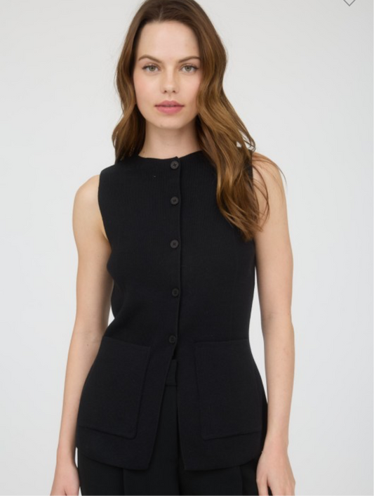Phoebe Vest-Black