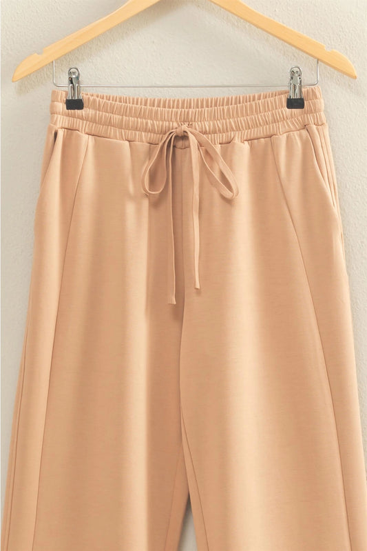 Elliott Scuba High Waist Pant- Dark Taupe