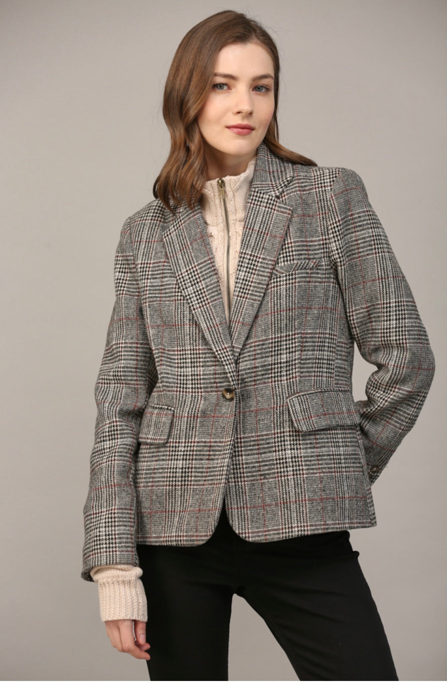 Valentina Plaid Blazer