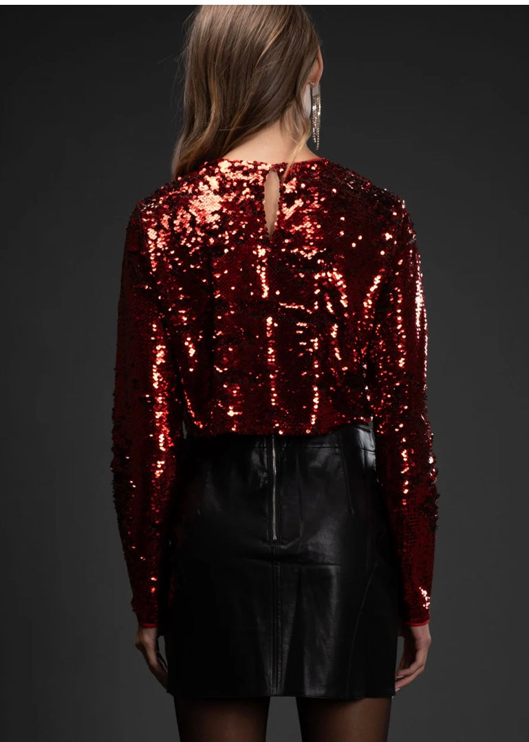 Nova Sequin Long Sleeve Top