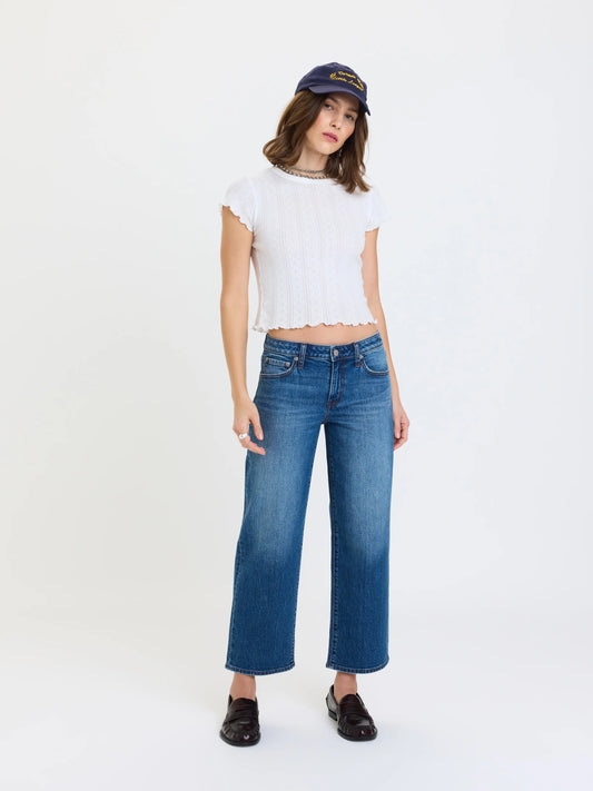 Keeper Crop Low Rise Straight Crop in Haze