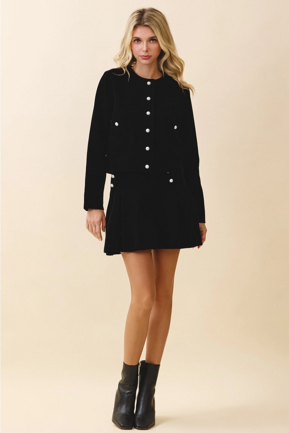 Pearl Velvet Jacket Top