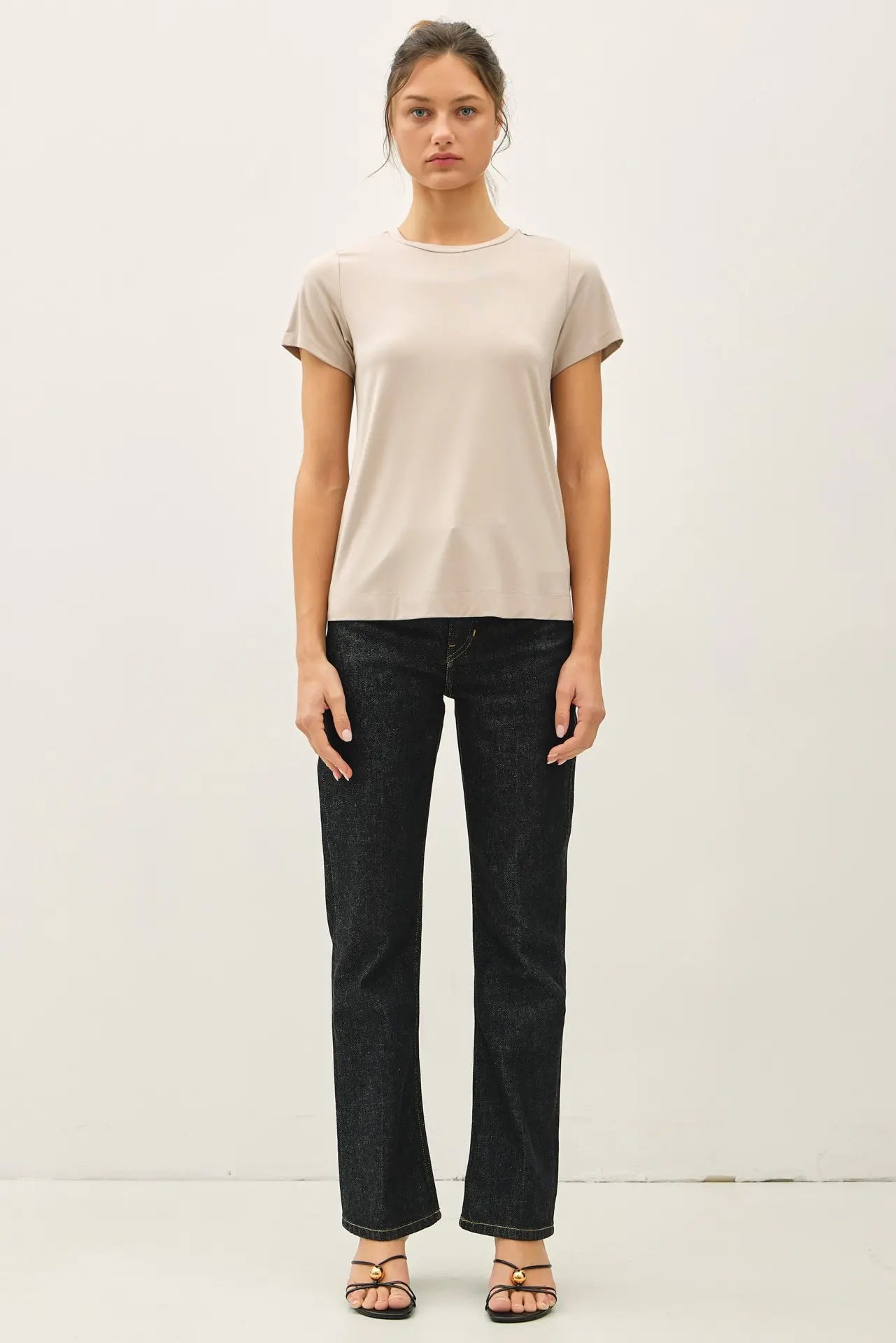 Skye Bamboo Tee- Stone