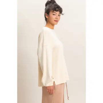 Averie Oversized Top- Cream
