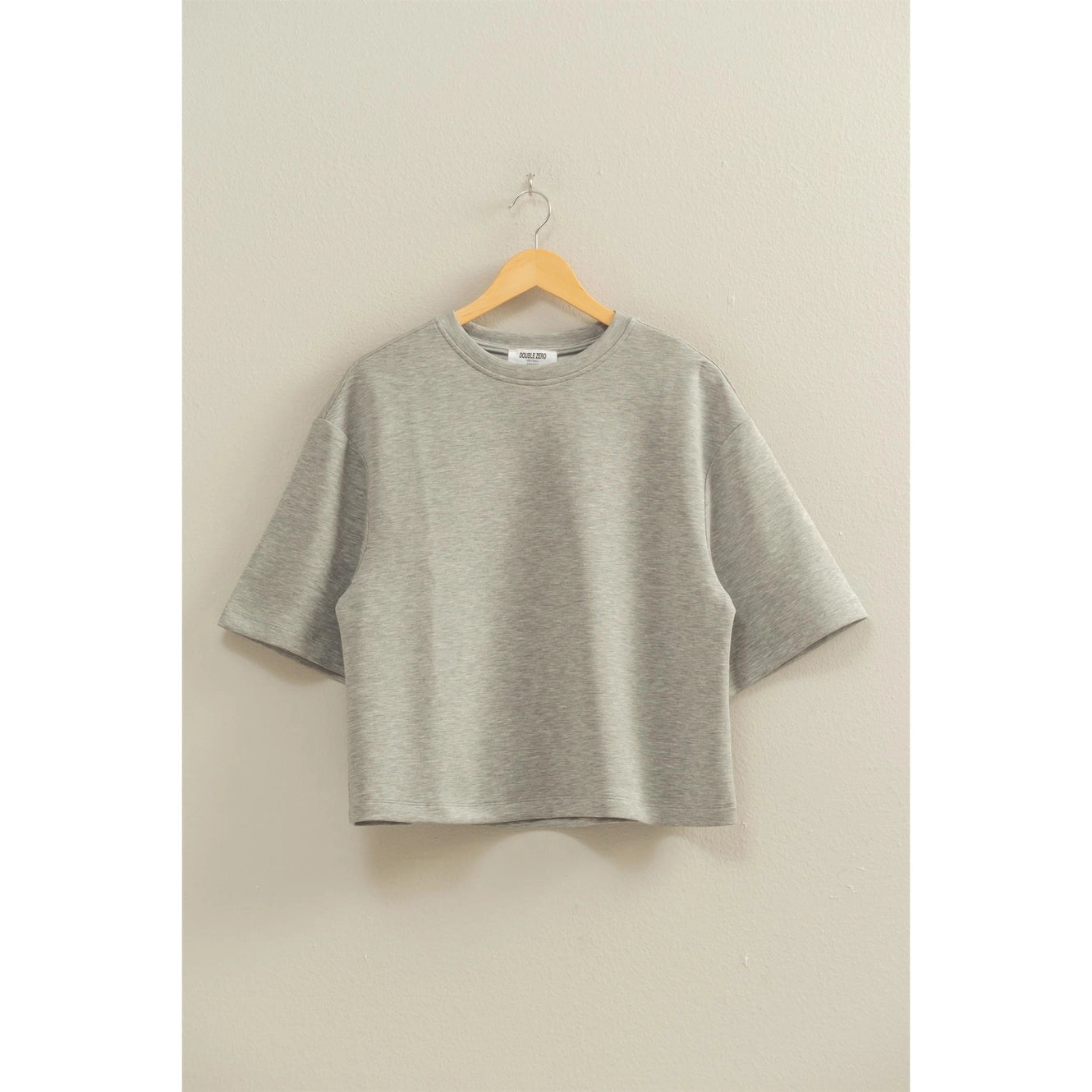Jada Scuba Drop Shoulder- Heather Gray