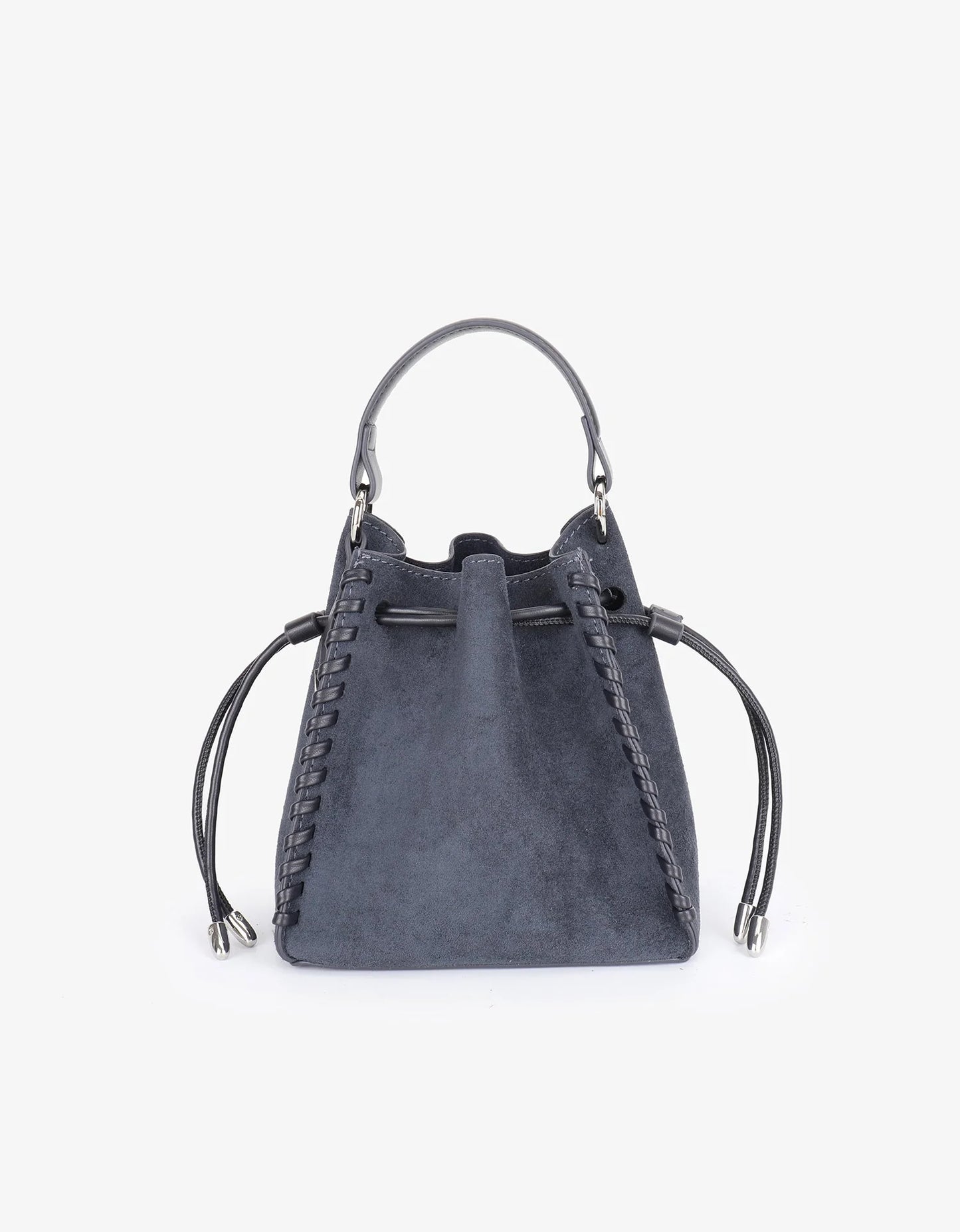 Fallon Mini Faux Suede Bag- Slate
