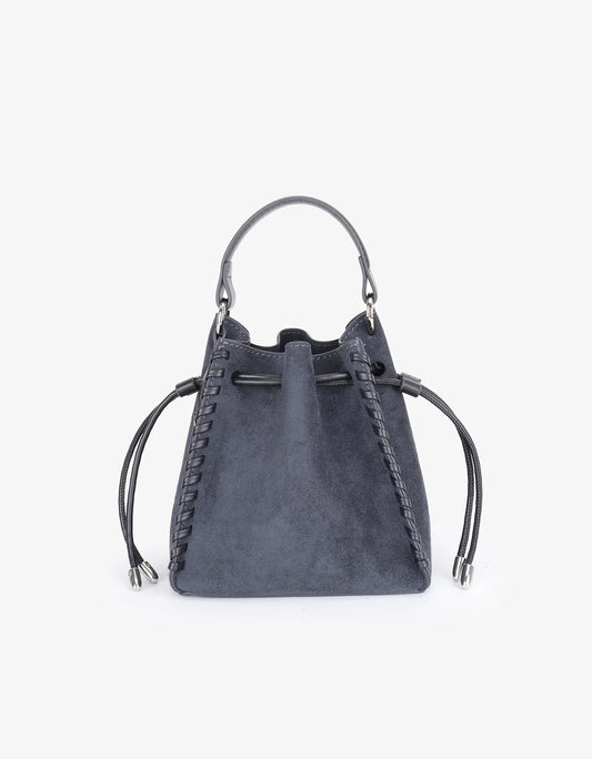 Fallon Mini Faux Suede Bag- Slate