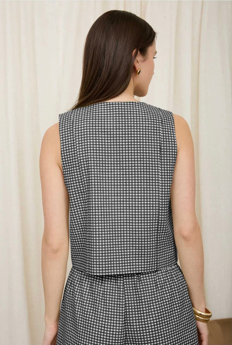 Lila Plaid Top