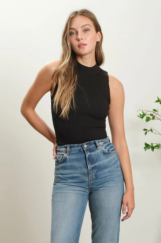 Bailey Sleeveless Mock Neck Sweater