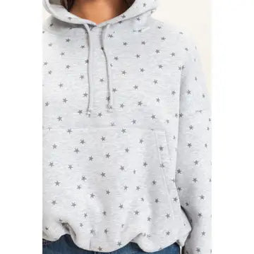 Star Print Bubble Hoodie