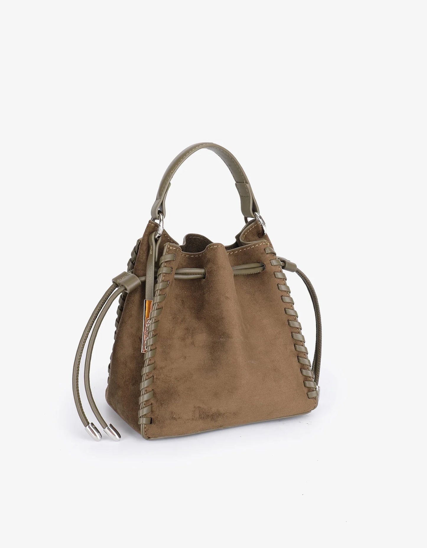 Fallon Mini Faux Suede Bag- Olive