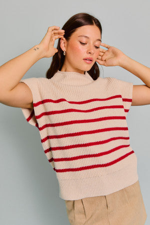 Andrea Stripe Sweater Vest