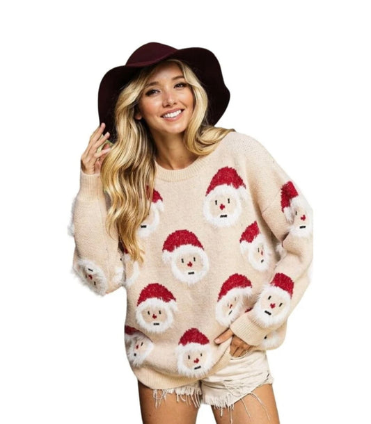 Hairy Santa Face Sweater