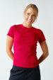 Essential S/S Ribbed Athleisure Top- Cherry