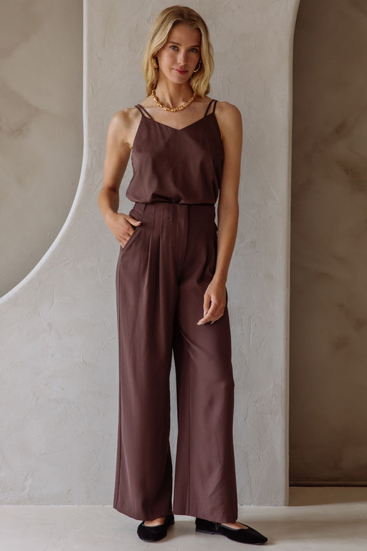 Ivy Double Strap Cami Espresso