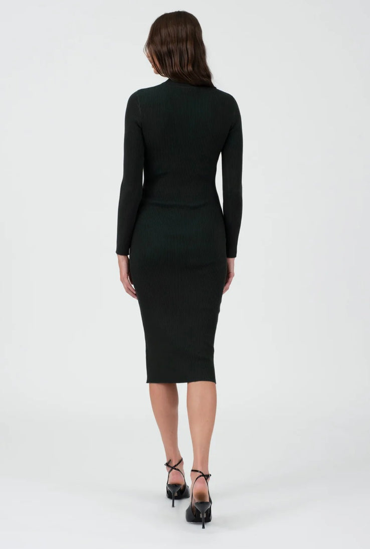 Faith Mock Neck Bodycon MIDI Dress