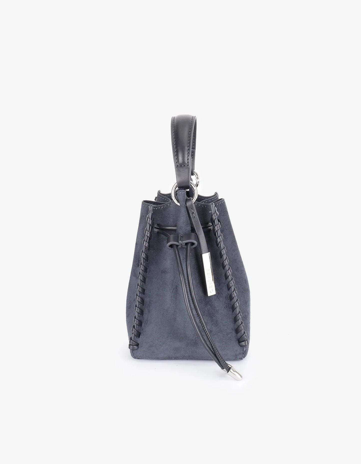 Fallon Mini Faux Suede Bag- Slate