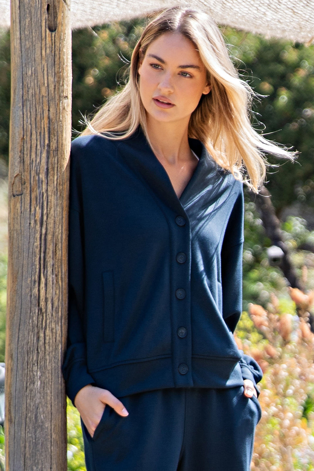 Landyn Modal Cardigan- Teal Navy