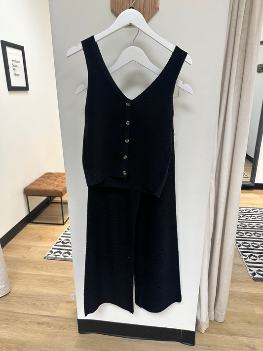Tanzanite Vest & Pant Set Black