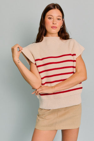 Andrea Stripe Sweater Vest