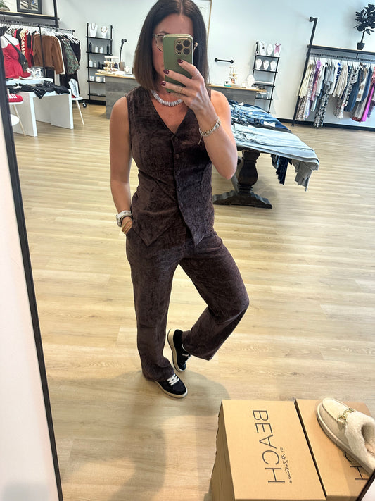 Hadley Brushed Velvet Vest