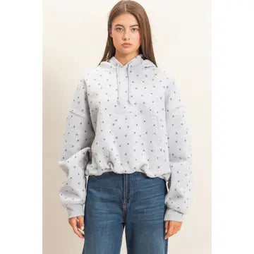 Star Print Bubble Hoodie