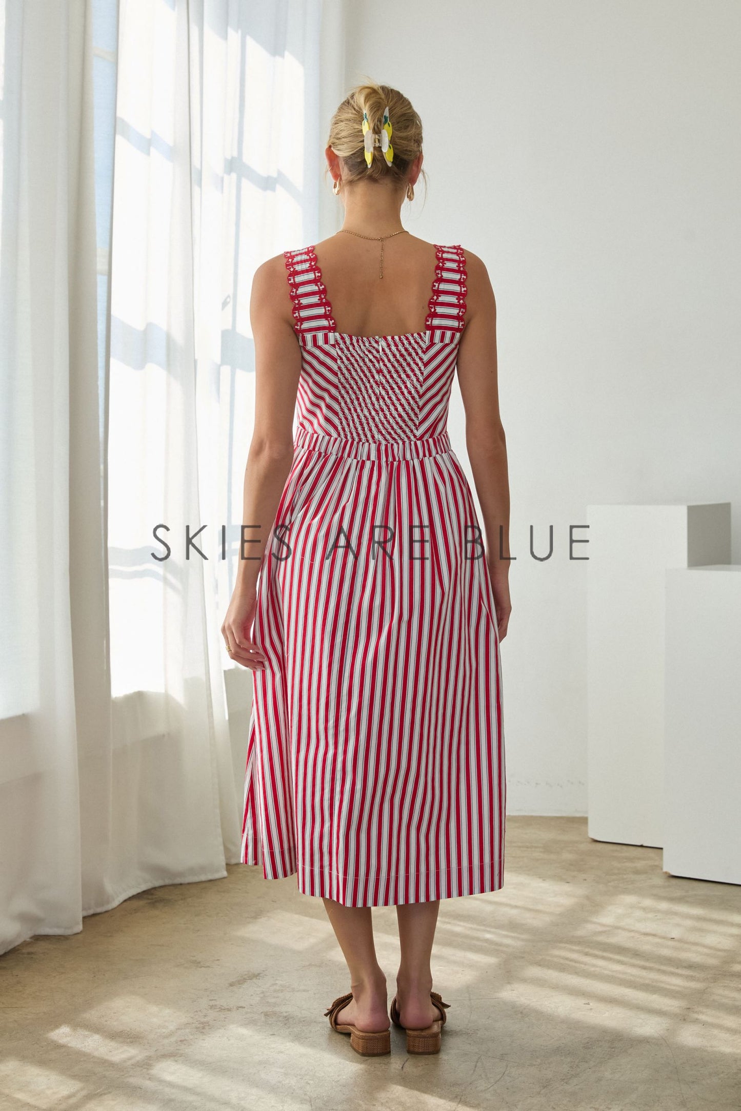 Abby Striped MIDI Dress