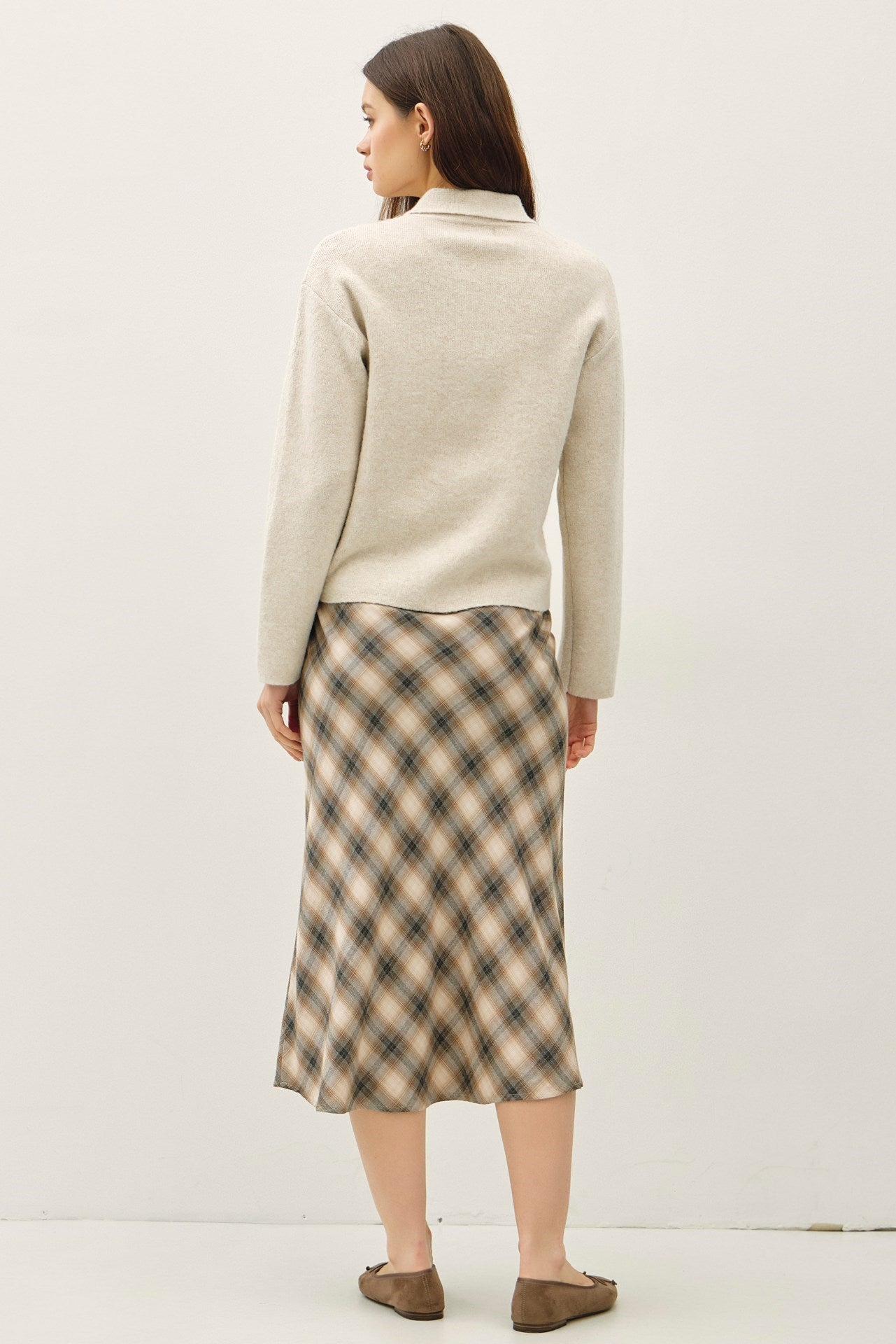 Caris Sweater Cardigan- Mushroom