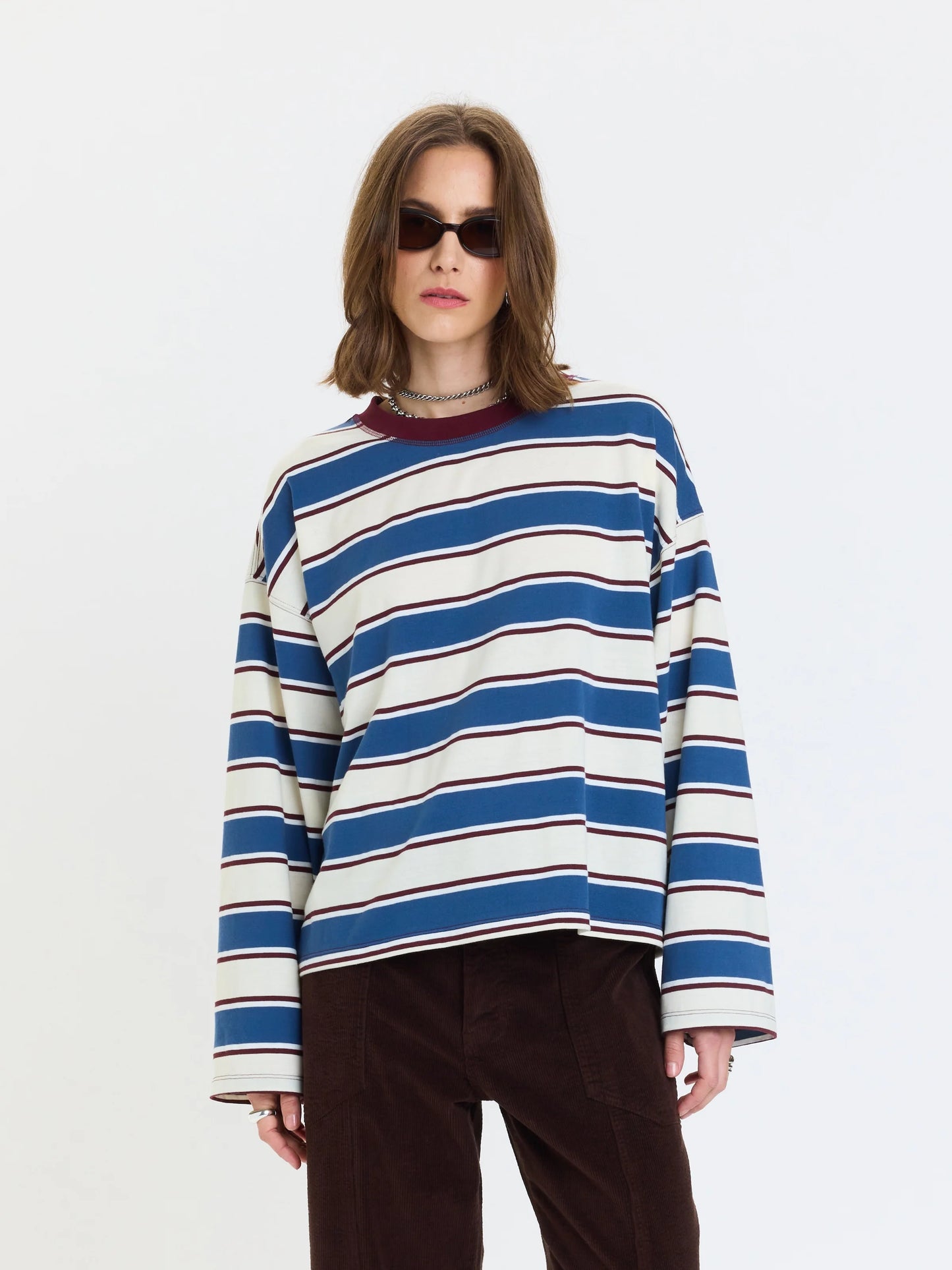 Salina’s Easy L/S Tee in Cove Stripe