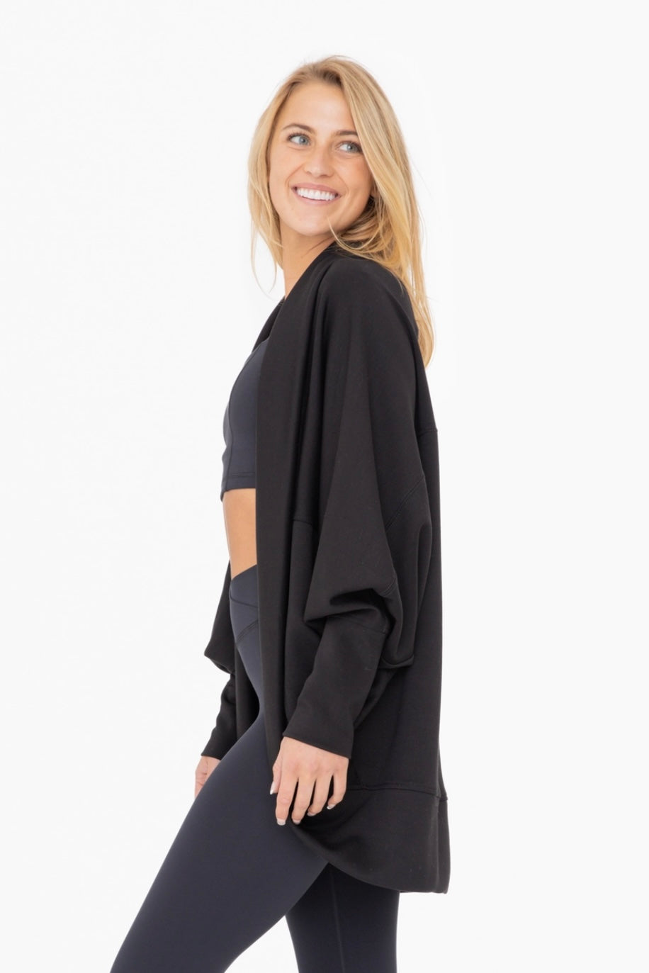 Connie Cocoon Cardigan- Black