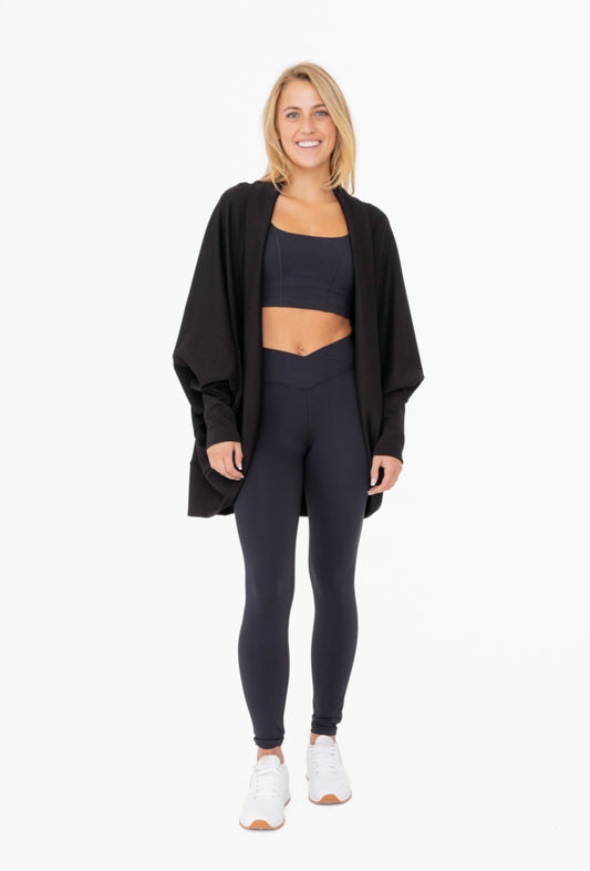 Connie Cocoon Cardigan- Black