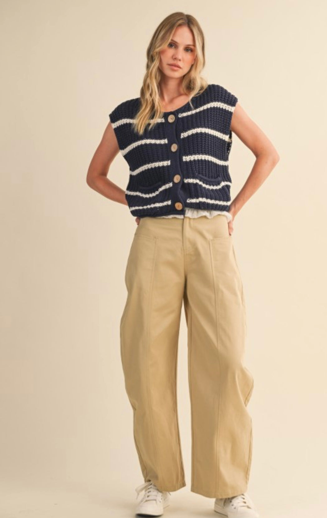 Lenny Sweater Vest- Navy