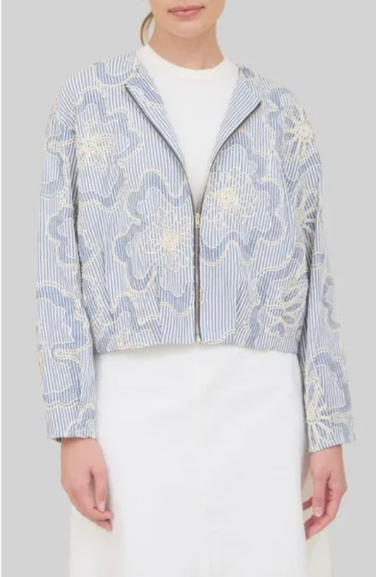 Bella Floral Embroidered Jacket