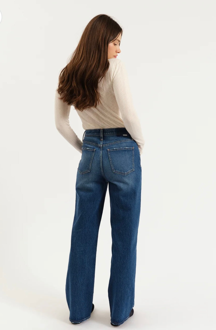 City Straight High Rise In Bright Blue