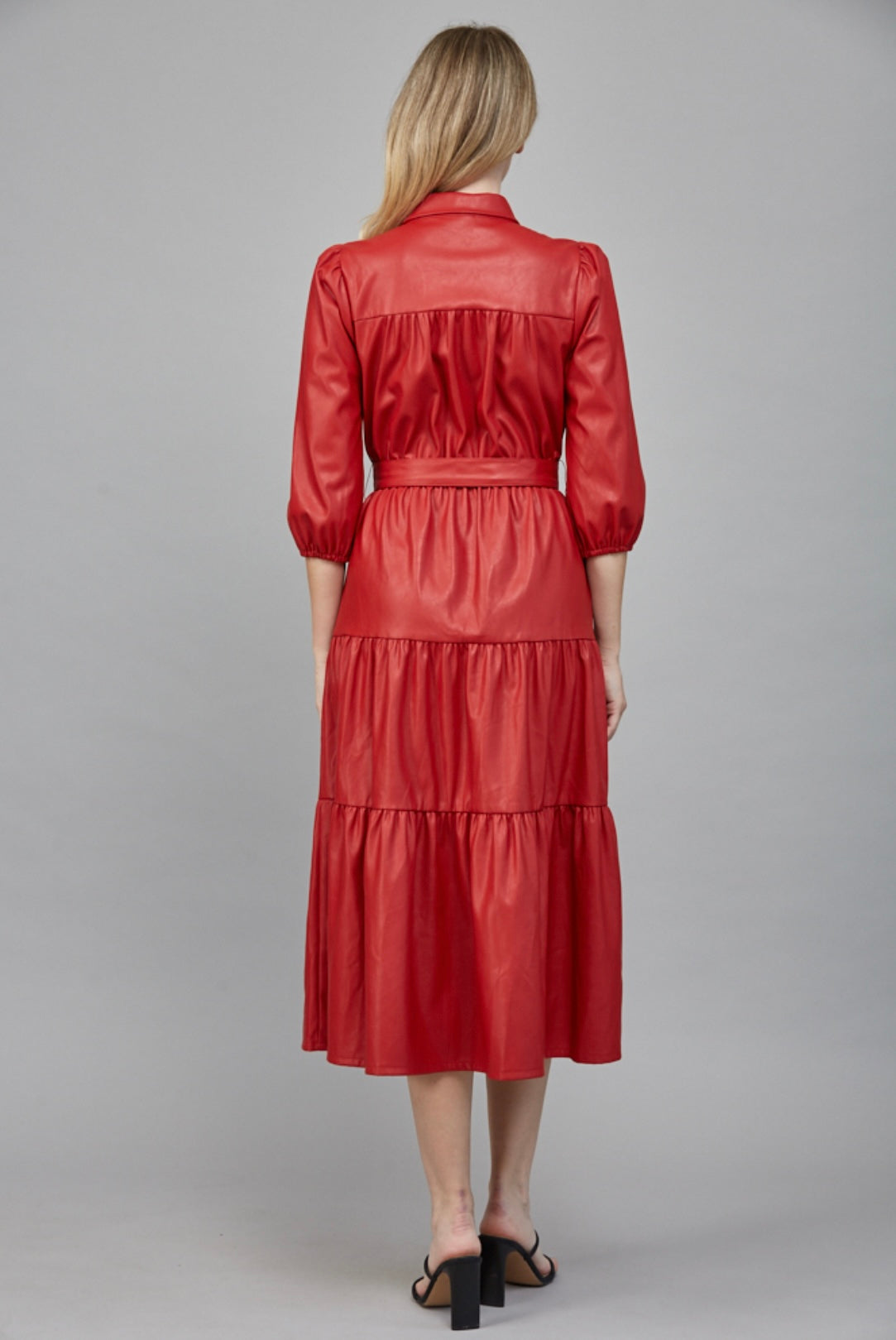 Milena Midi Dress- Red