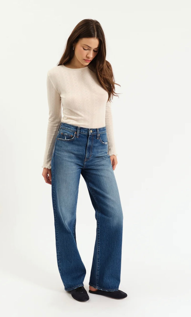 City Straight High Rise In Bright Blue