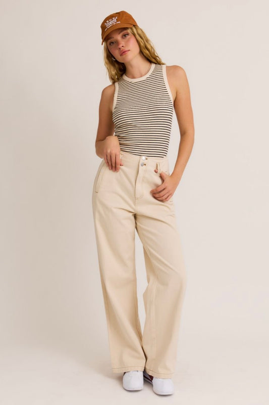 Rae Bodysuit- Cream/Black