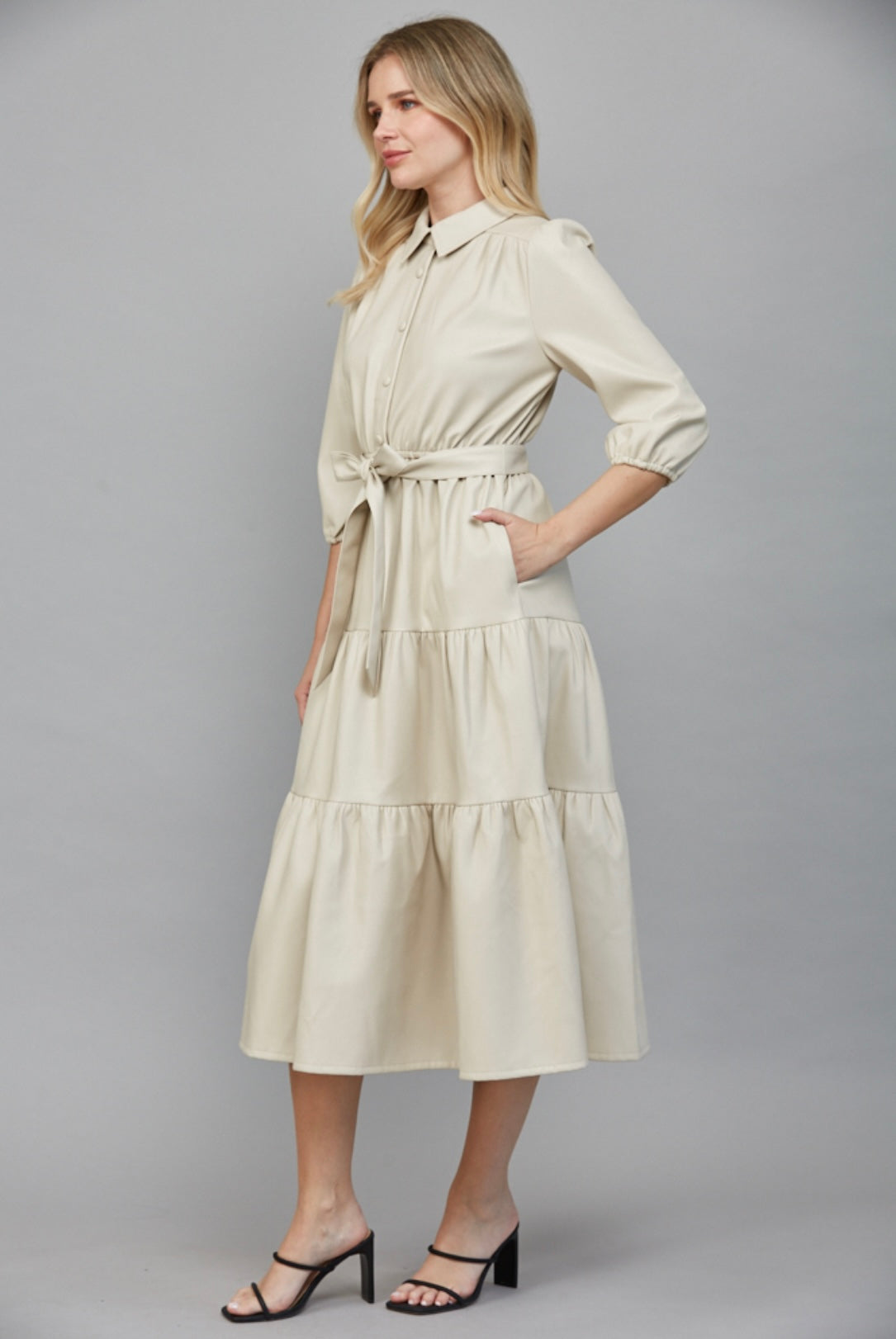 Milena Midi Dress- Ecru