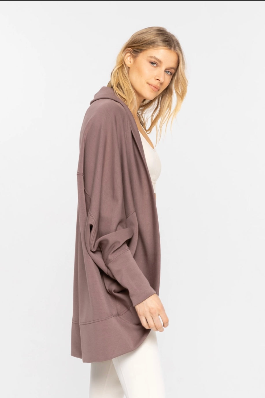 Connie Cocoon Cardigan- Deep Taupe