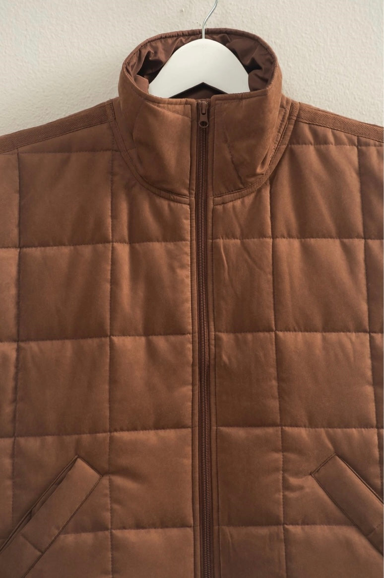 Brinkley Quilted Vest- Brown