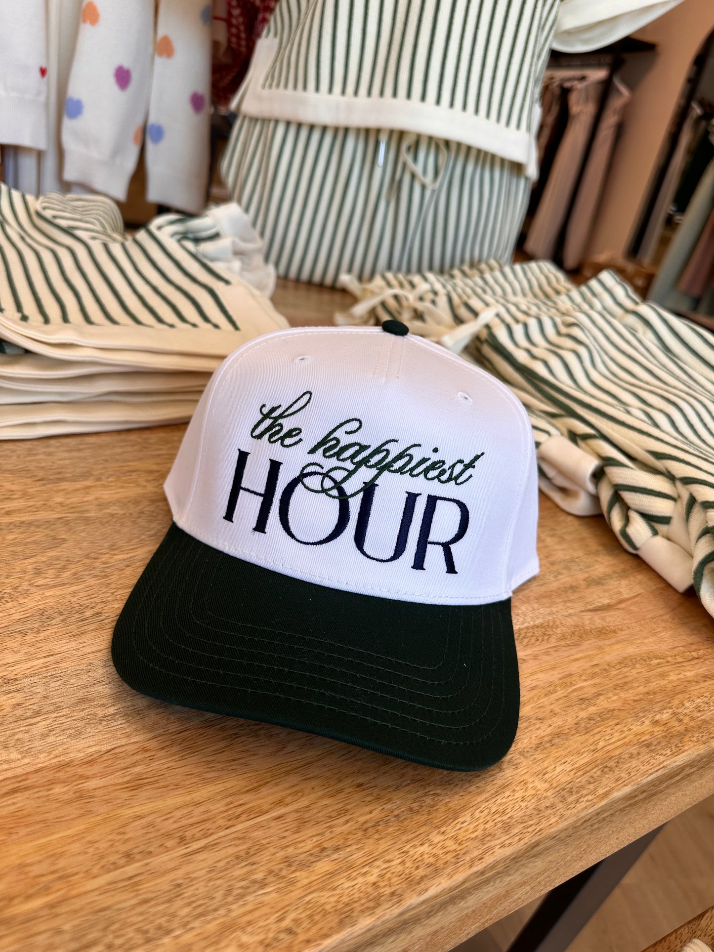 The Happiest Hour Canvas Trucker Hat