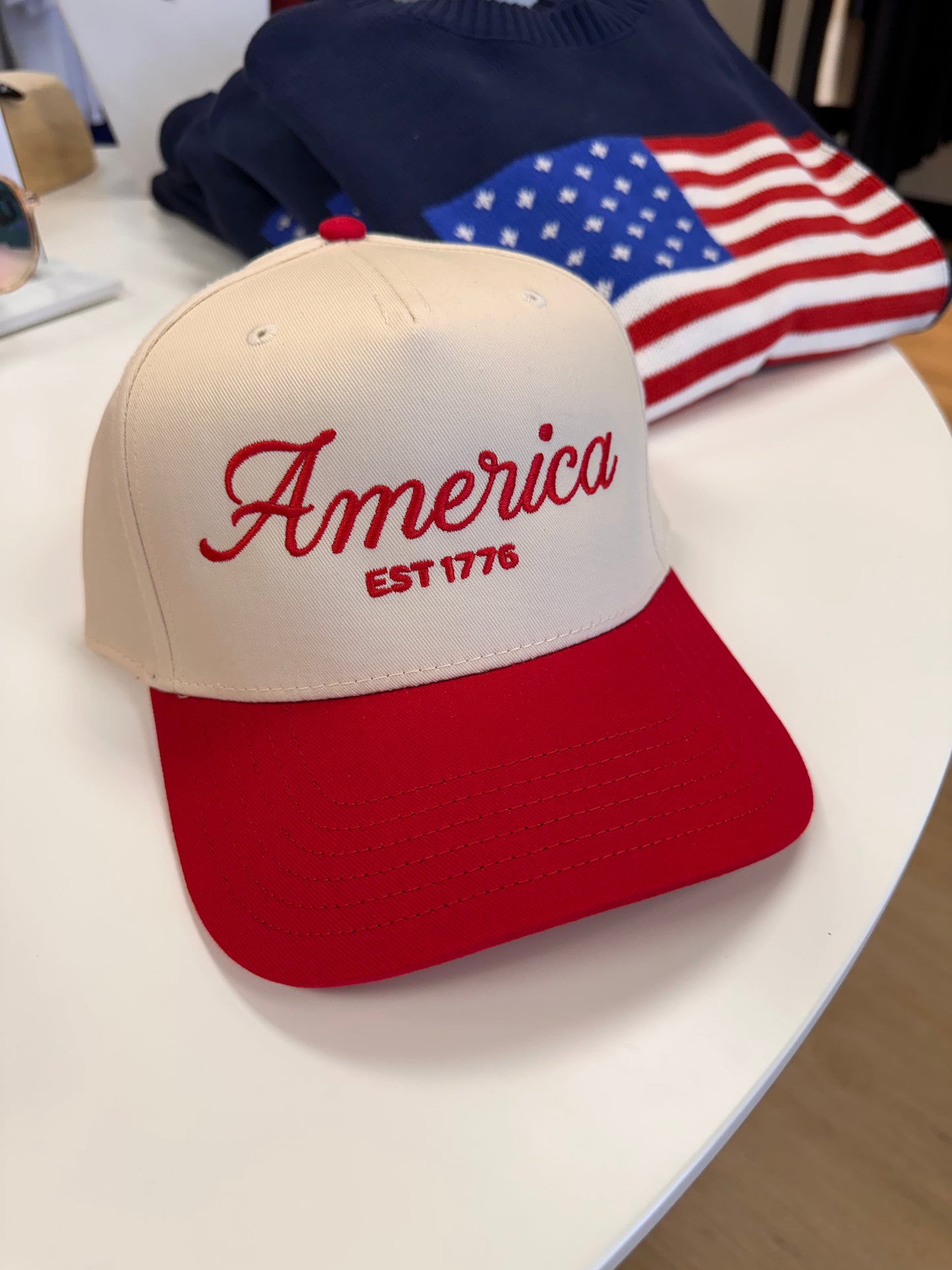 America Canvas Trucker Hat